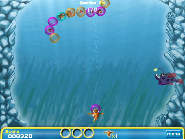 海底世界的泡泡游戏